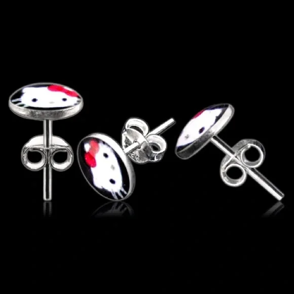 🆕 Hello Kitty 925 Sterling Silver Earring - Picture 2 of 2
